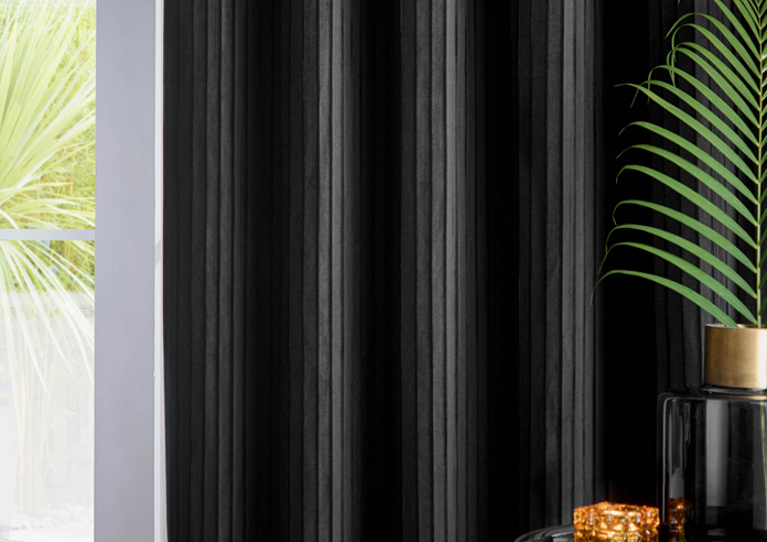 Corinthian Eyelet, Black - Ready Made Curtains - Image 5